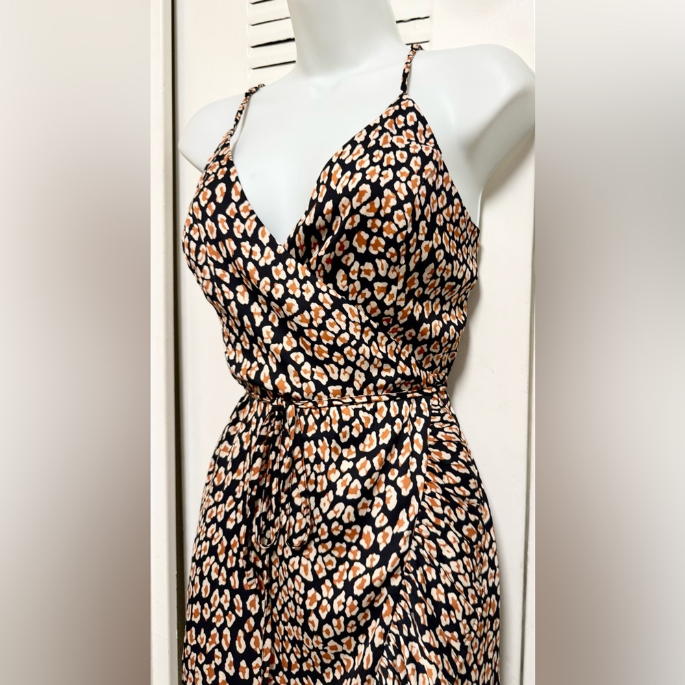 Free People Intimates All My Love Shine Animal Printed Slip Dress Mini Leopard - Picture 4 of 11